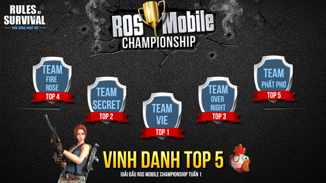 Vinh danh top 5 ROS Mobile Championship tuần 1 và đón xem tuần 2 đầy kịch tính