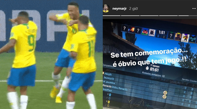Neymar ăn mừng theo phong cách CS:GO và rủ đồng đội quẩy game ngay trong đêm sau chiến thắng trước Mexico