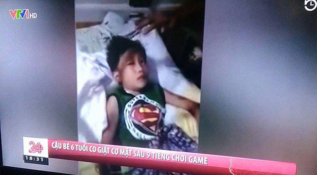 Game thủ nhí 6 tuổi bị co giật cơ mặt sau 9 tiếng chơi game