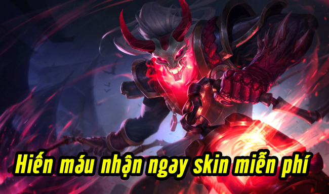 LMHT: Riot cho skin Thresh Huyết Nguyệt để khuyến khích game thủ đi hiến máu nhiều hơn