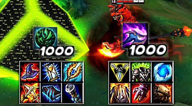 Liên Minh Huyền Thoại: Veigar vs Nasus 1000 Q full trang bị, ai sẽ thắng?