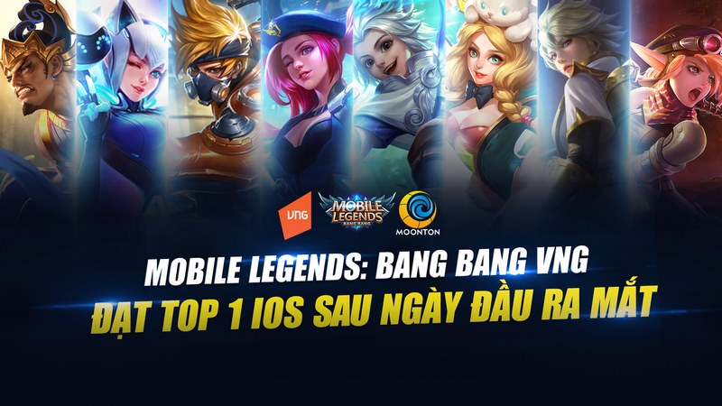 Ra mắt chưa được bao lâu, Mobile Legends Bang Bang VNG đã đứng top iOS