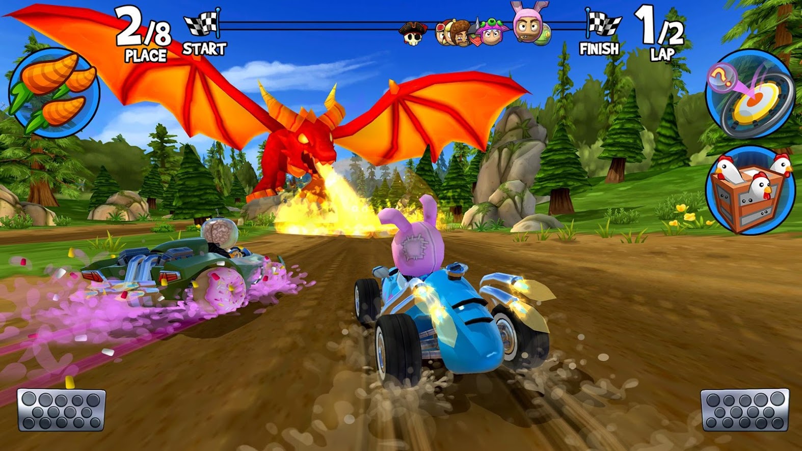 Beach Buggy Racing 2 – hậu bản của game đua xe tuyệt chiêu siêu hay đã ra mắt