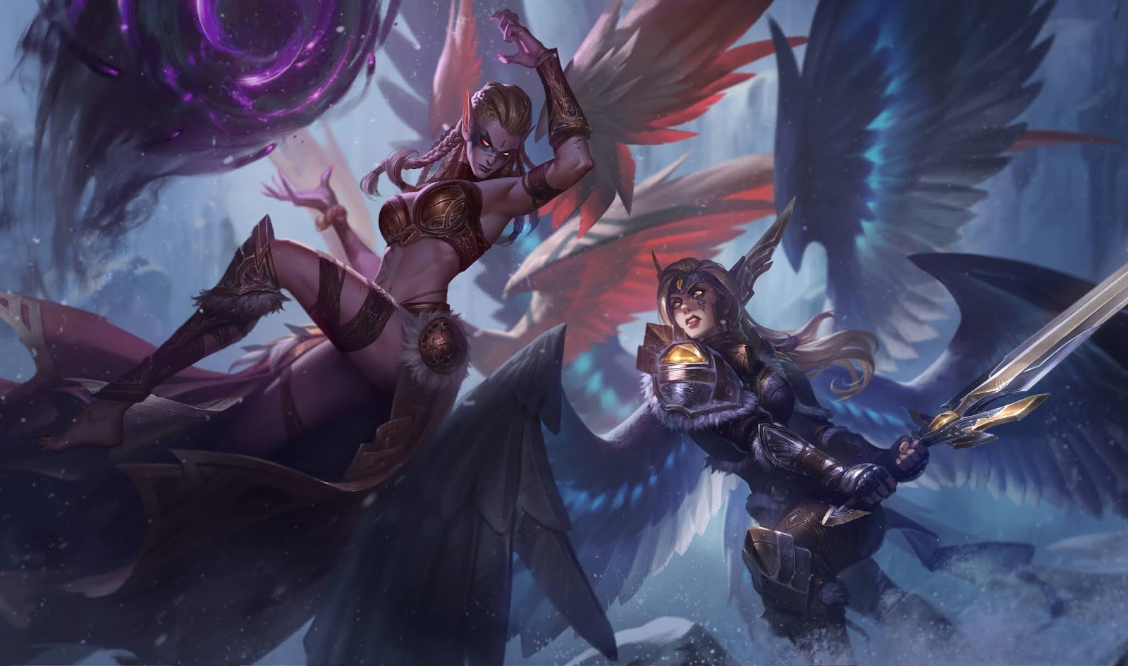 HD wallpaper Video Game League Of Legends Kayle League Of Legends  Morgana League Of Legends  Wallpaper Flare
