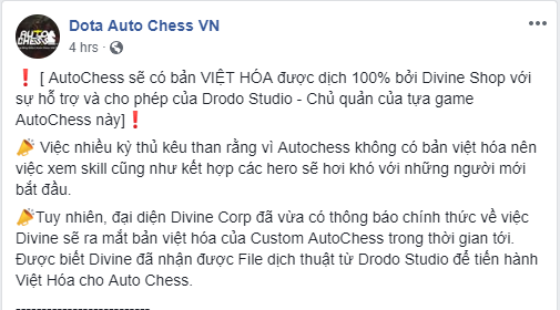 Hot : Auto Chess đang chuẩn bị được Việt hóa hoàn toàn