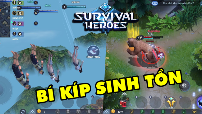 Bí kíp giúp bạn nâng cao tỷ lệ sinh tồn trong game Survival Heroes Việt Nam – Liên Minh Sinh Tồn