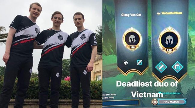 Liên Minh Huyền Thoại: Bộ đôi của G2 Esports là Caps và “Giang Van Cot” thử sức tại rank Việt