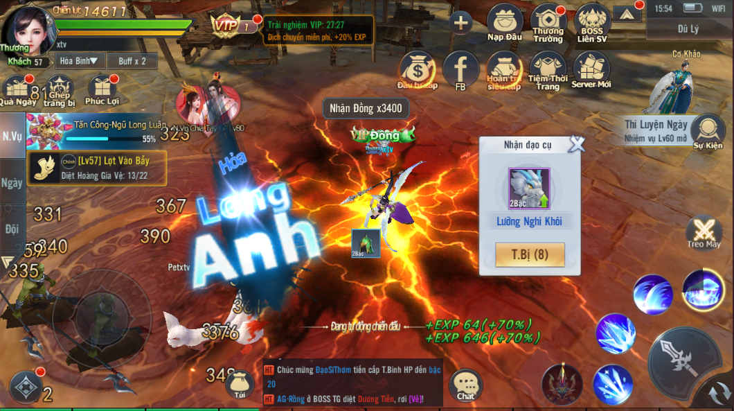 Phong Thần Truyện mang đến lối chơi thu thập Pháp Bảo đặc sắc, cày cấp cực nhanh